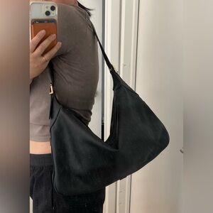 Large slouchy leather shoulder bag